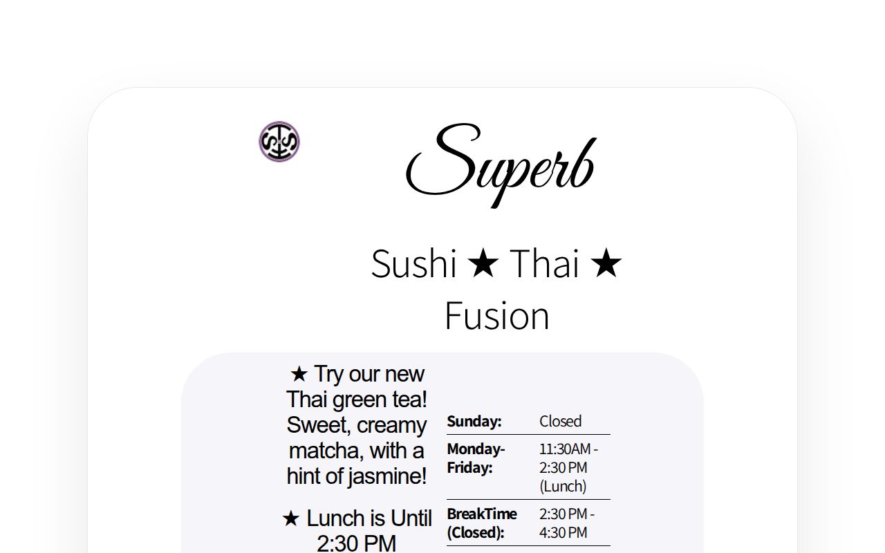Superb Sushi Thai Fusion – Japanese Restaurant in Nampa, ID